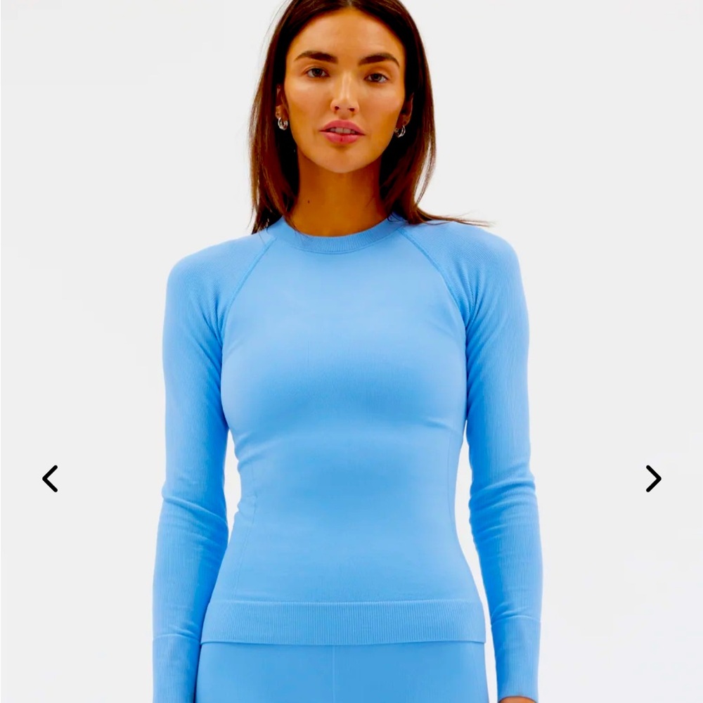 Halfdays Johnson Base Layer Top - skiing / snowboarding - Size Small -Periwinkle